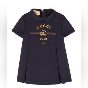Gucci Logo Embroidered Gucci Dress 3-6M